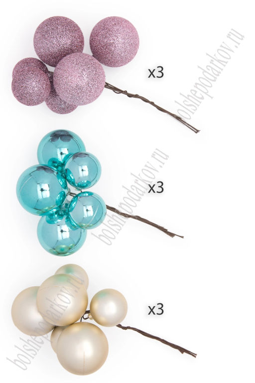 Набор шаров на проволоке (54шт) SF-8007, микс №3 - Больше подарков фото 4