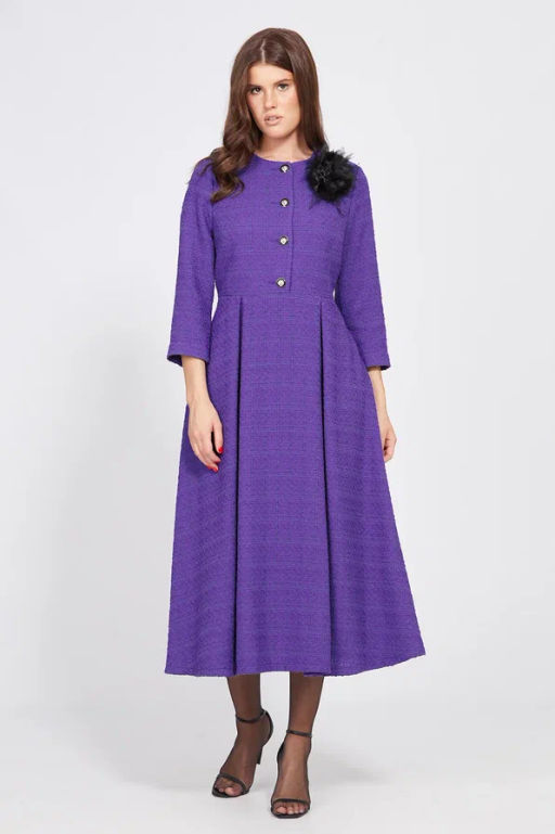 Платье твид 2495 фиолетовый - Eola фото 5