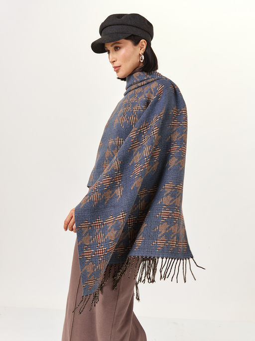 в составе ШЕРСТЬ  и КАШЕМИР Большой, мягкий, теплый  двусторонний палантин - Tantino фото 4