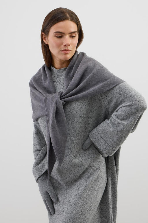 ЕВ 15019/ш/серый меланж шарф-косынка жен