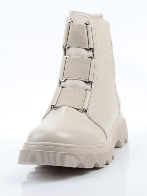 04-M2-706 BEIGE Ботинки зимние женские (натуральная кожа, натуральный мех)