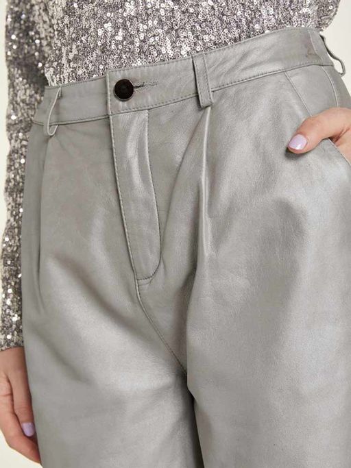 Кожаные шорты, серые - Heine фото 5