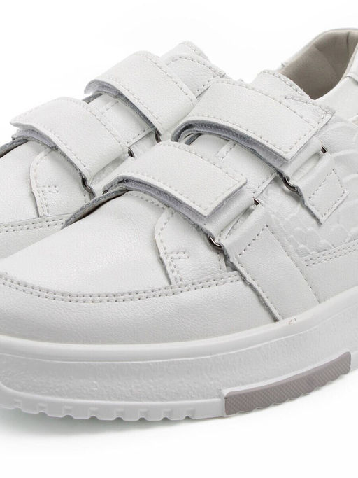 03-C138-9 WHITE Полуботинки спортивные женские (натуральная кожа)