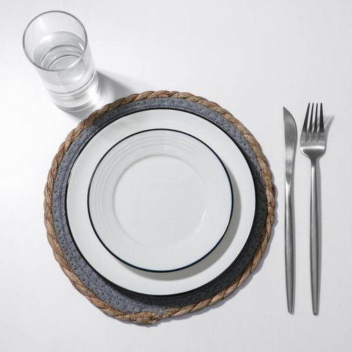 Салфетка сервировочная на стол Доляна Мэг, 2525 см, цвет голубой  фото 3