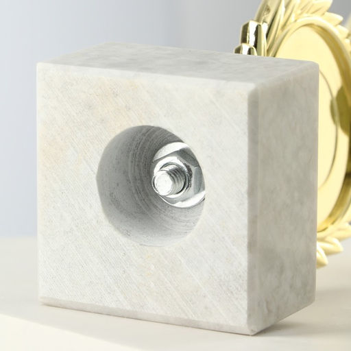 Кубок под нанесение, наградная фигура, золото, подставка камень, 17×9.5×5 см