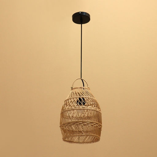 Светильник потолочный из ротанга «Агус», 1×120 Вт, Е27, 23×23×30 см
