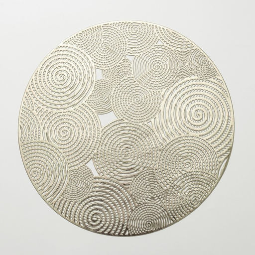 Цена за 12 шт. Салфетка сервировочная на стол Гипноз, d=38 см, цвет золото - Simaland фото 5