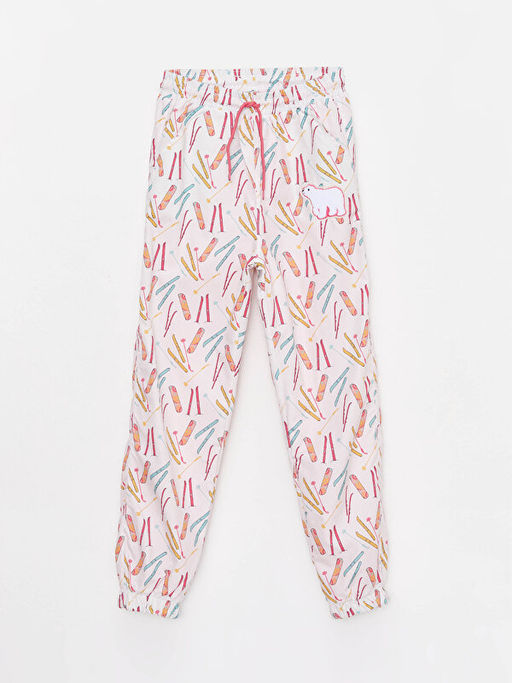 Beli Lastikli Desenli K?z ?ocuk Jogger Pantolon - Waikiki фото 3