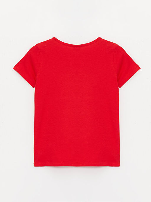 Bisiklet Yaka Atat?rk Bask?l? K?sa Kollu K?z ?ocuk Ti??rt - Waikiki фото 2