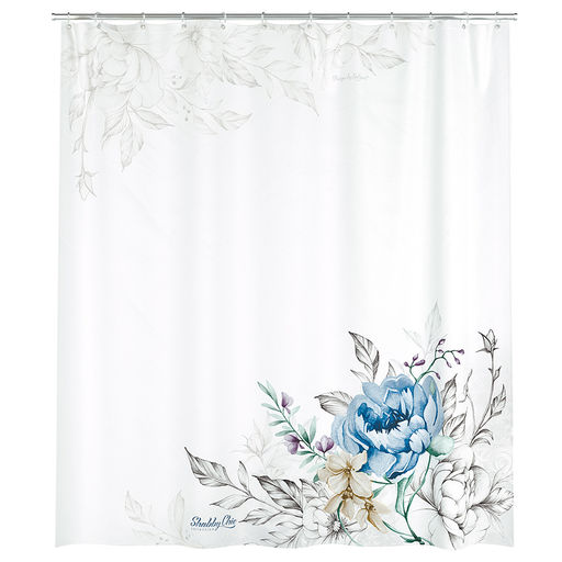 Штора для ванной комнаты, полиэстер, 180*180 см, SHABBY CHIC WHITE, шт - Valiant фото 5