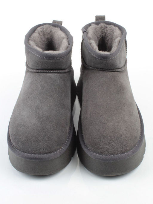 04-PF8520-5 GRAY Угги женские (натуральная замша, 100% шерсть)