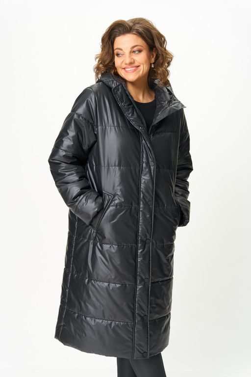 Пальто Anastasia Mak 1026 черный фото 9