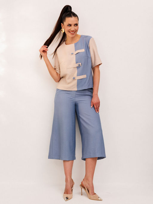 Костюм Galean Style 1007 голубой с бежем