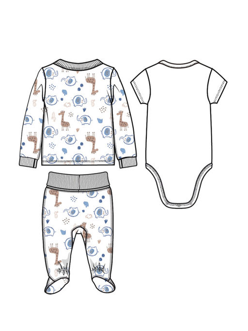 PlayToday / Комплект для мальчика: боди, кофта, ползунки фото 4