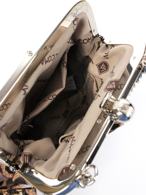 LACCOMA сумка Китти-HL040-леопард темно-коричневый эко кожа хлопок  фото 5