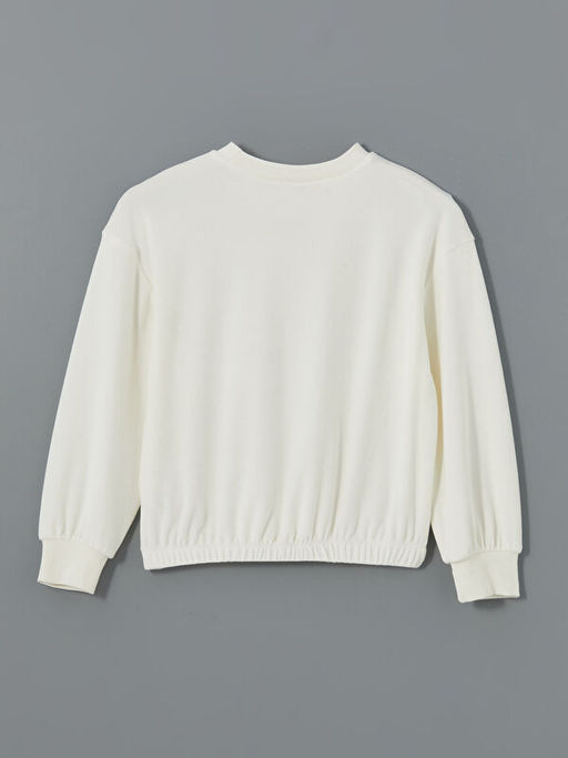 Bisiklet Yaka Kadife K?z ?ocuk Sweatshirt - Waikiki фото 2