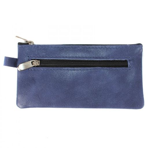 Футляр для ключей Croco-кл-500 (на молнии) натуральная кожа синий крек (217) 208979  фото 2