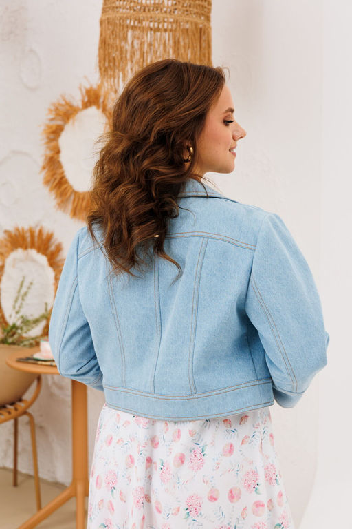 Костюм INVITE 6094 голубой джин+принт