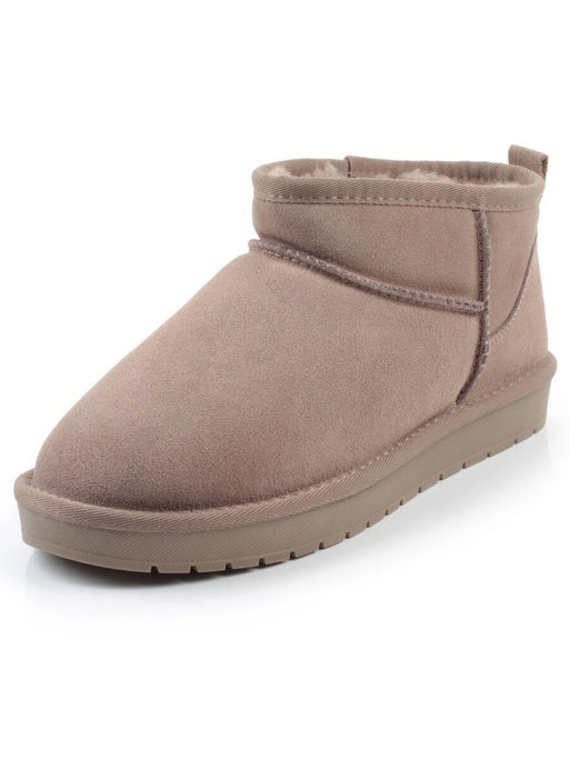 04-PF8300-4 GRAY/BEIGE Угги женские (натуральная замша, 100% шерсть)