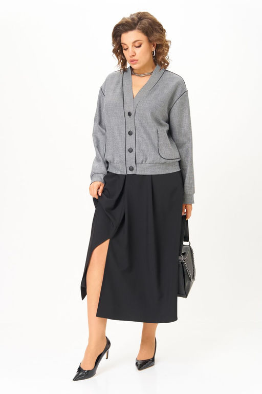 Костюм Aira Style 24131 серо-черный