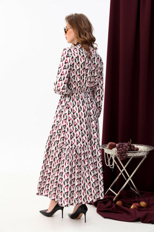 Платье NIKVA н939-3 ромбы бургунди фото 2