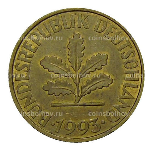 Монета 10 пфеннигов 1993 года J Германия