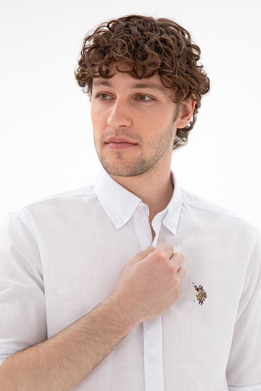 Erkek Beyaz Uzun Kollu Basic G_mlek Sepette S_rpriz _ndirim - U.s. polo assn фото 2