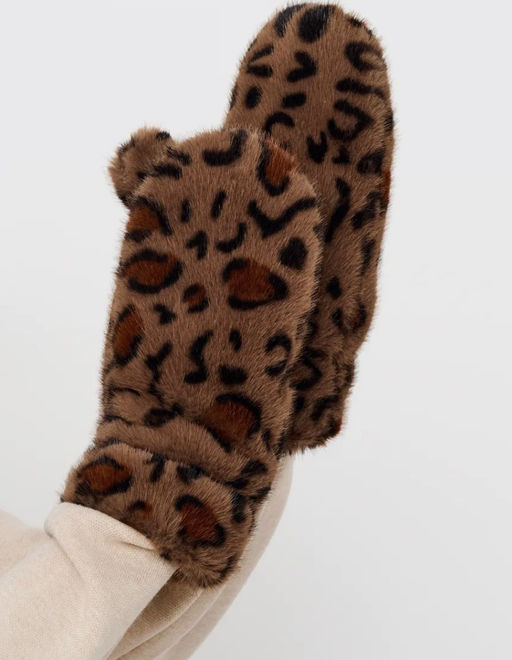 K13137 Варежки (мех внутри) КОРИЧНЕВЫЙ