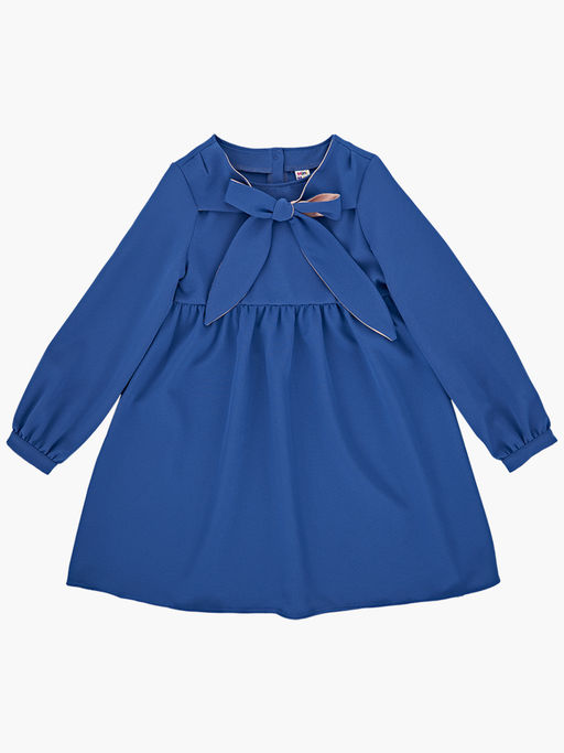 Платье для подростка с бантом UD 7181 серо-синий - Mini maxi фото 5