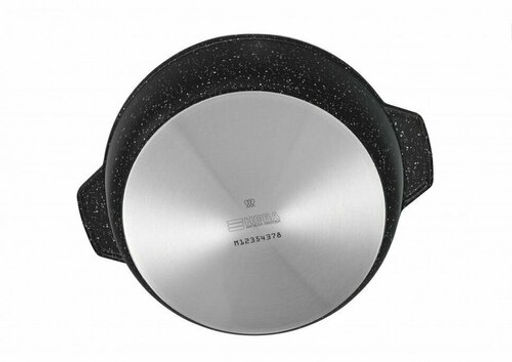 Жаровня со стеклянной крышкой литая Индукция Гранит 2,5л - Нева металл посуда фото 4