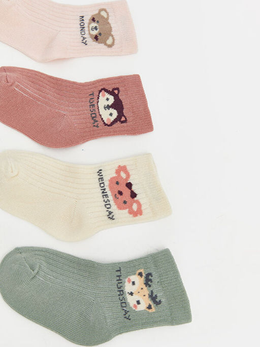 Desenli K?z Bebek Soket ?orap 7li