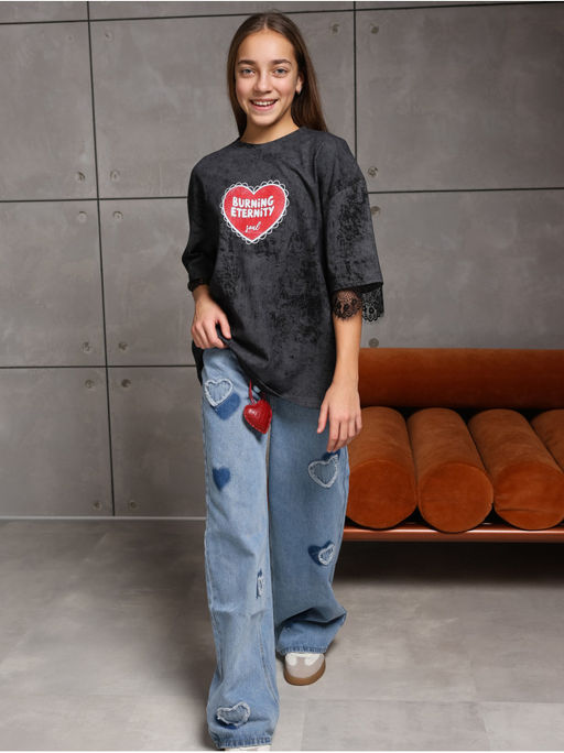 Футболка Вызов Черный Девочка - София фото 4