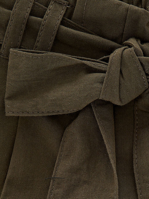 Шорты для девочки с поясом UD 4685 т.хаки - Mini maxi фото 3