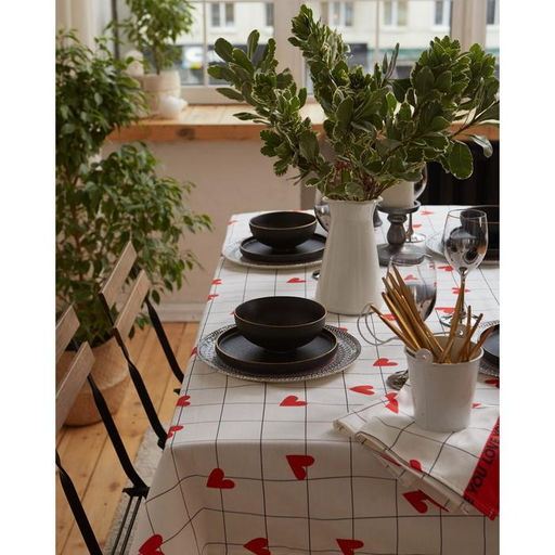 Скатерть Этель Love is 149х220см, 100% хлопок, саржа 190 г/м2  фото 2