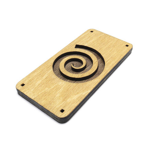 Подставка под благовония из кедра с символом Спираль