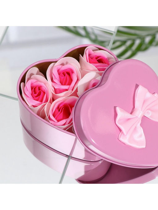Мыльные розочки, трёхцветные, набор 6 шт.