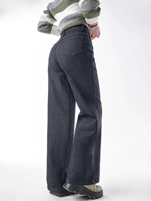 Джинсы трубы на флисе