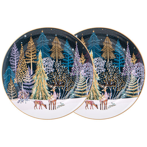 НАБОР ТАРЕЛОК ЗАКУСОЧНЫХ LEFARD CHRISTMAS 2 ШТ. 19 СМ СИНИЙ