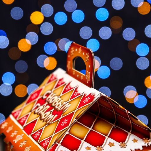 Цена за 10 шт. Подарочная коробка Пряничный 12 х 12 х 16,8 см - Simaland фото 10