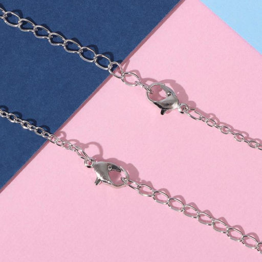 Цена за 2 шт. Кулоны «Неразлучники. Авокадо с сердечком», коричнево-зелёные в серебре, 45 см