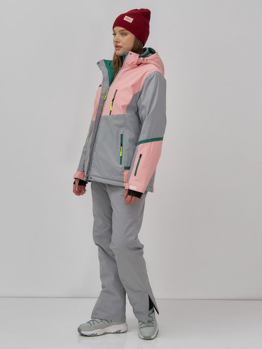 Горнолыжный костюм женский зимний персикового цвета 0709_1P - Chunmai фото 7