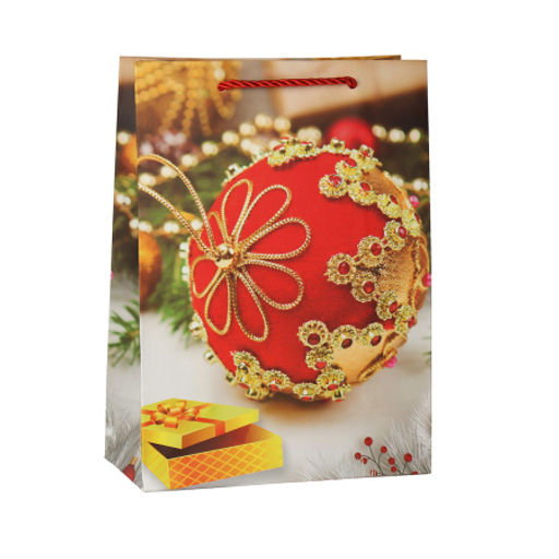 Цена за 12 шт. Пакет подарочный 18х24х8.5 / 100-1S /уп 12/720/Новый год - Галеонтрейд фото 2