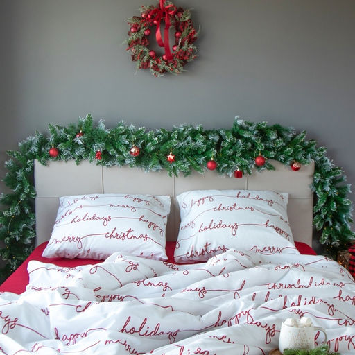 Постельное бельё Этель 1.5 сп Christmas letter 143х215 см, 150х214 см, 70х70 см - 2 шт, бязь  фото 7