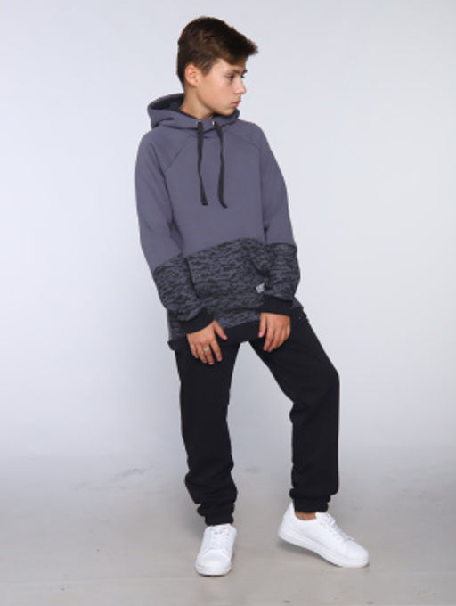 Толстовка "Колор" серый-кмф