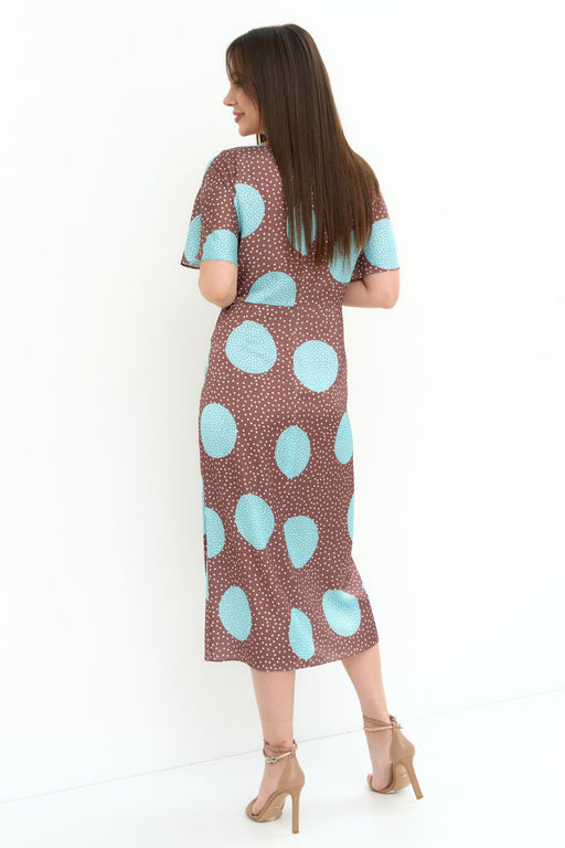 Платье Magia mody 2276 какао+бирюза