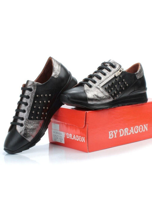 05-570 BLACK Кроссовки женские (натуральная кожа)