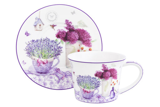 Чайн. пара 2 пр. 270 мл 12,5*9,5*7 см Лаванда NEW BONE CHINA - Elan gallery фото 6