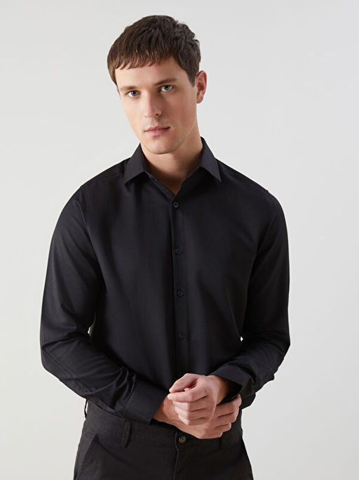 Slim Fit Uzun Kollu Erkek G?mlek