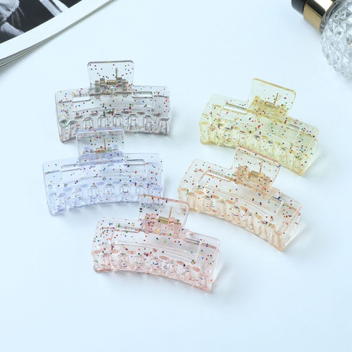 Цена за 12 шт. Крабик для волос «Айлин», прямой, 6.5 см, МИКС