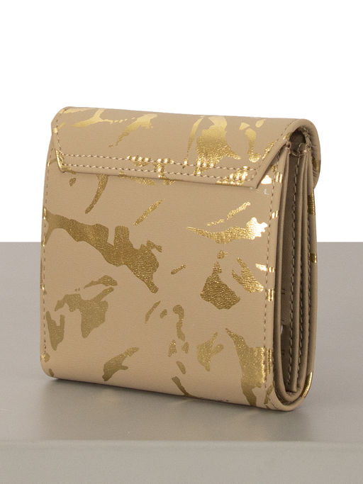 LACCOMA кошелек LA-2075-бежевый-золотой натуральная кожа  фото 2